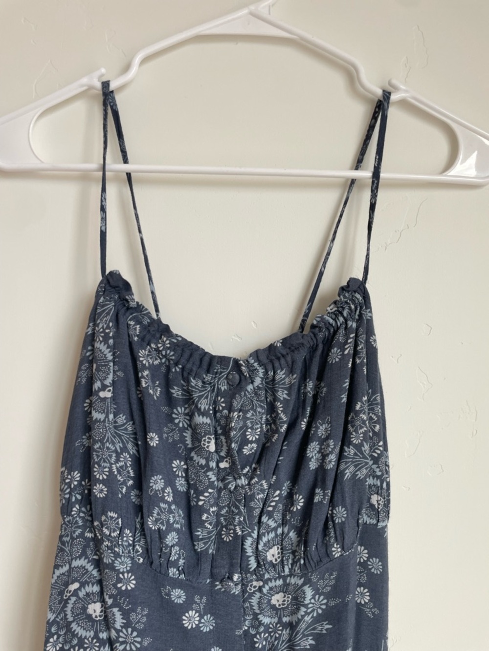 Madewell Dusty Blue Floral Slip Dress - Picture 7 of 10